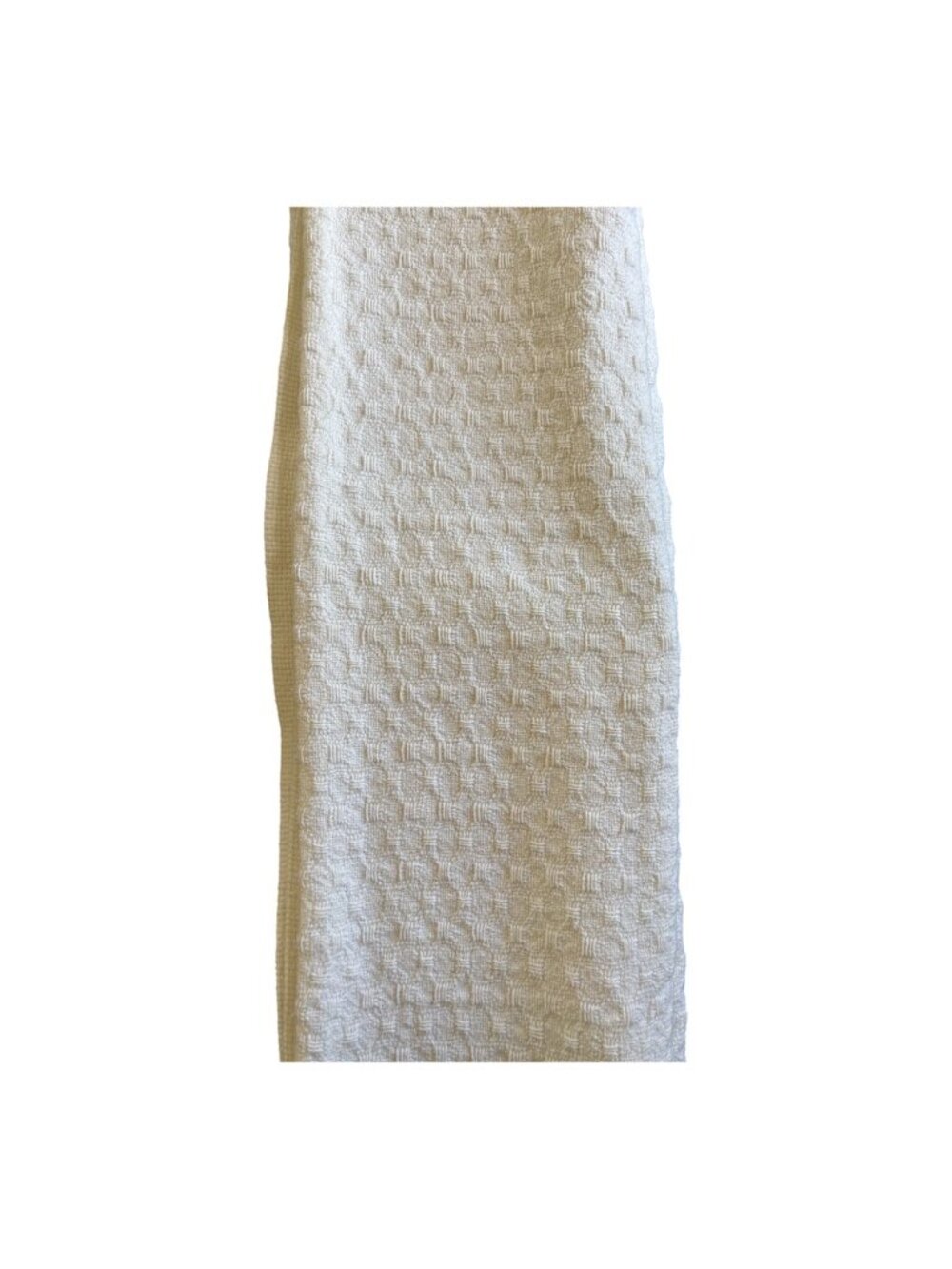 Cotton Blanket Waffle Weave White Full Size Made In The USA